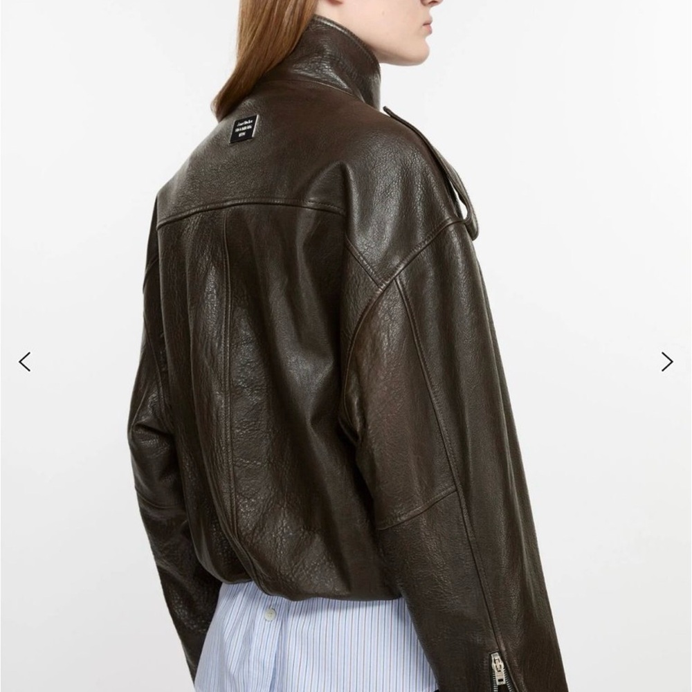 Acne Studios  Brown Leather Jacket - Picture 3 of 9